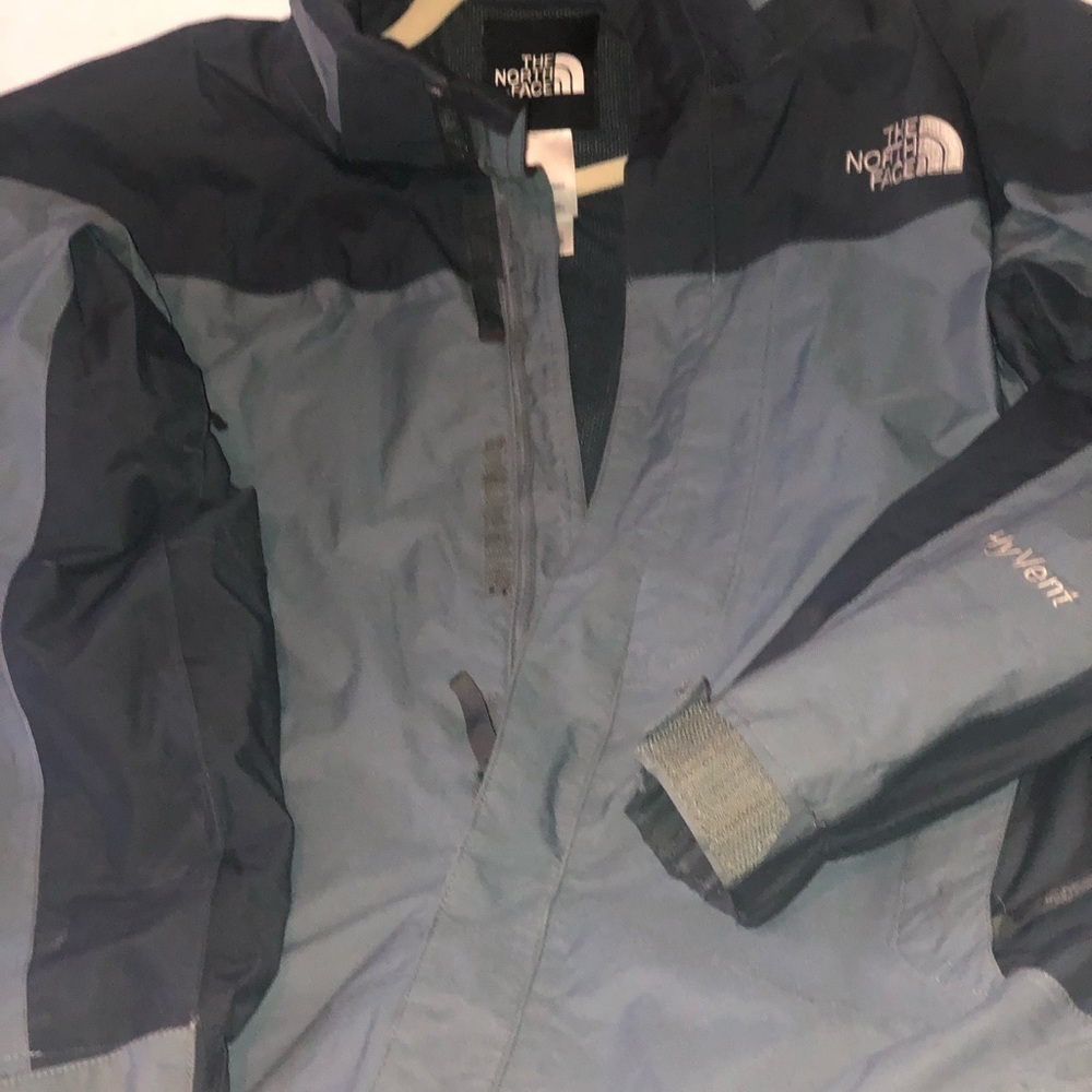 Black/grey North face hyvent rain jacket